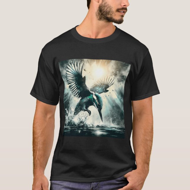 King Fisher, Ai Generated Art T-Shirt (Front)