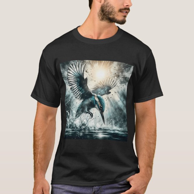 King Fisher, Ai Generated Art T-Shirt (Front)