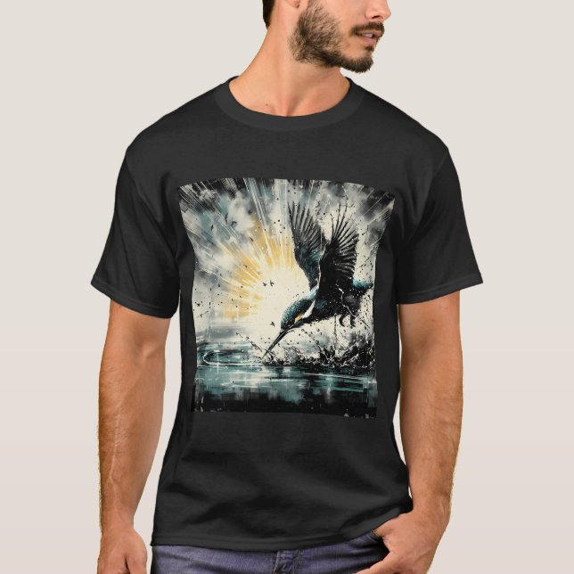King Fisher, Ai Generated Art T-Shirt (Front)