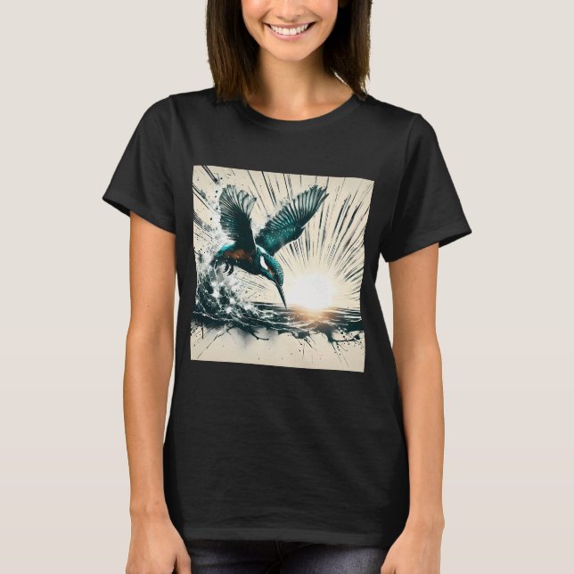 King Fisher, Ai Generated Art T-Shirt (Front)