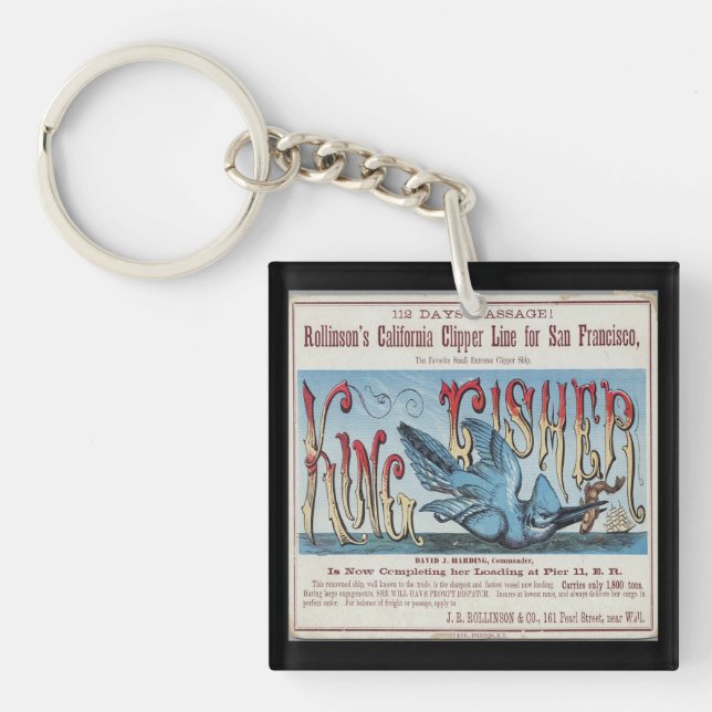 King Fisher Clipper Sailing  Key Ring (Front)