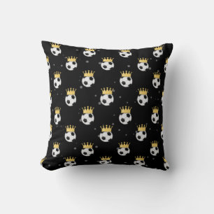 King Football / Soccer Seamless Pattern Cushion