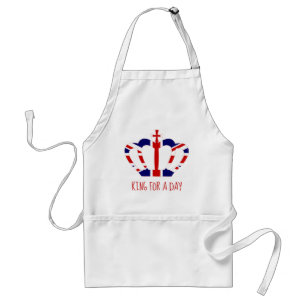 King for a Day   Union Jack Crown   Father's Day Standard Apron