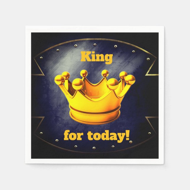 King for Today Paper Party Napkins