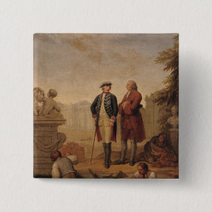 King Frederick II of Prussia 15 Cm Square Badge