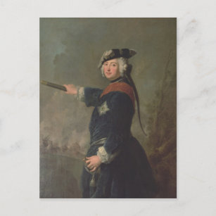 King Frederick II the Great of Prussia  1746 Postcard
