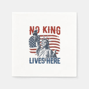 King Free Since 1776 No Kings In America   Napkin