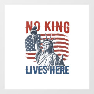 King Free Since 1776 No Kings In America Window Cling