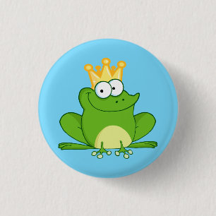 King Frog Cute Cartoon Animal 3 Cm Round Badge