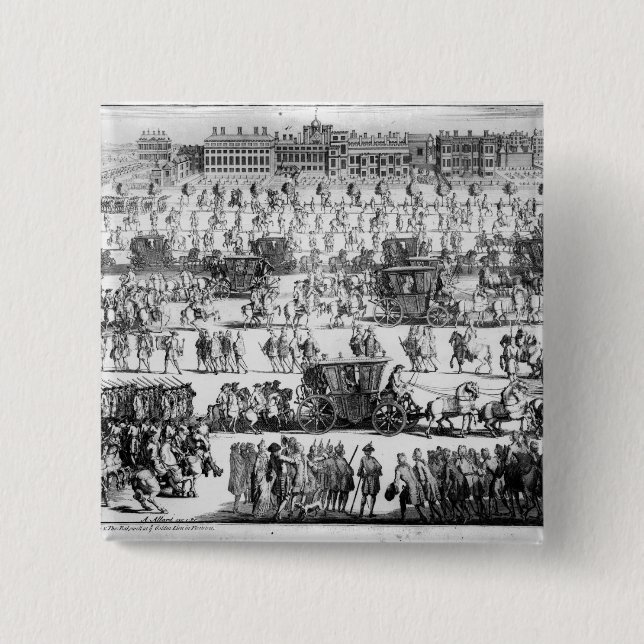 King George I procession to St. James's Palace 15 Cm Square Badge (Front)
