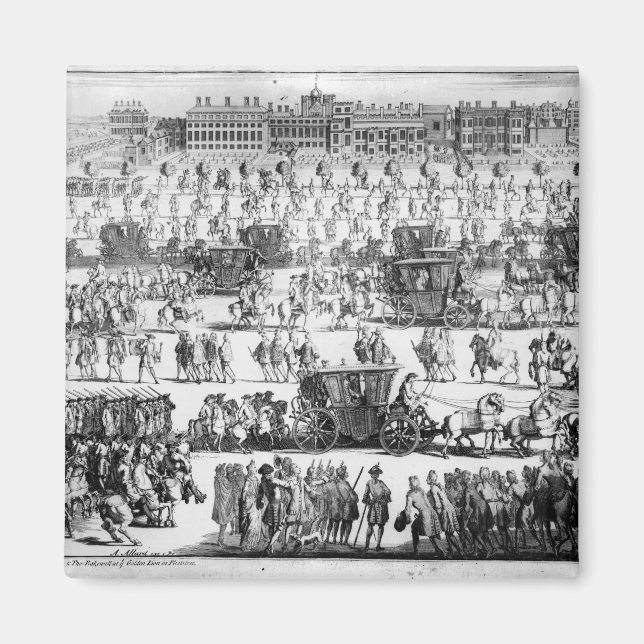 King George I procession to St. James's Palace Magnet (Front)