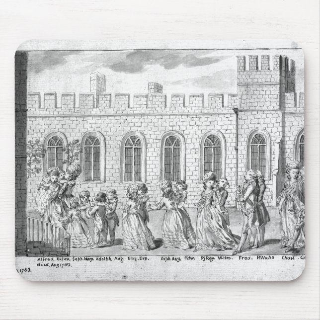 King George III and Queen Charlotte Mouse Mat (Front)