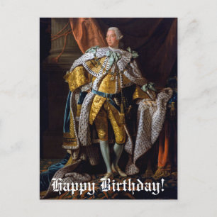 King George III by Allan Ramsay Happy birthday Postcard