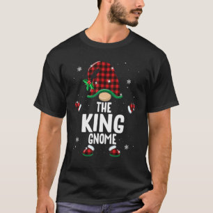 King Gnome Buffalo Plaid Matching Family Christmas T-Shirt