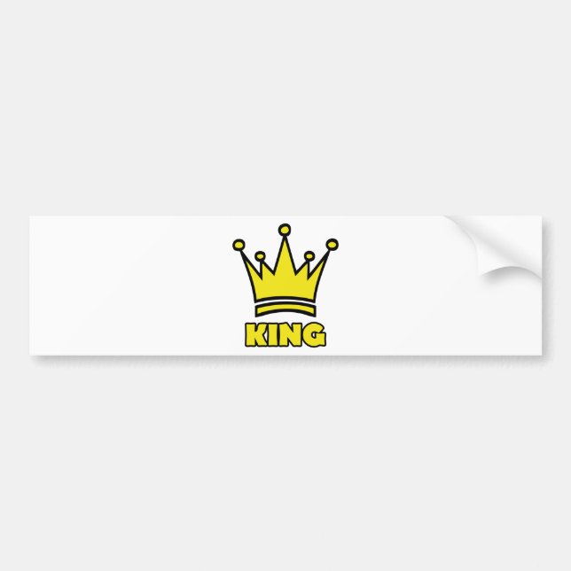 king golden crown icon bumper sticker (Front)