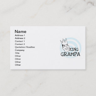 King Grampa T-shirts and Gifts Business Card