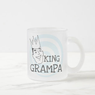 King Grampa T-shirts and Gifts Frosted Glass Coffee Mug