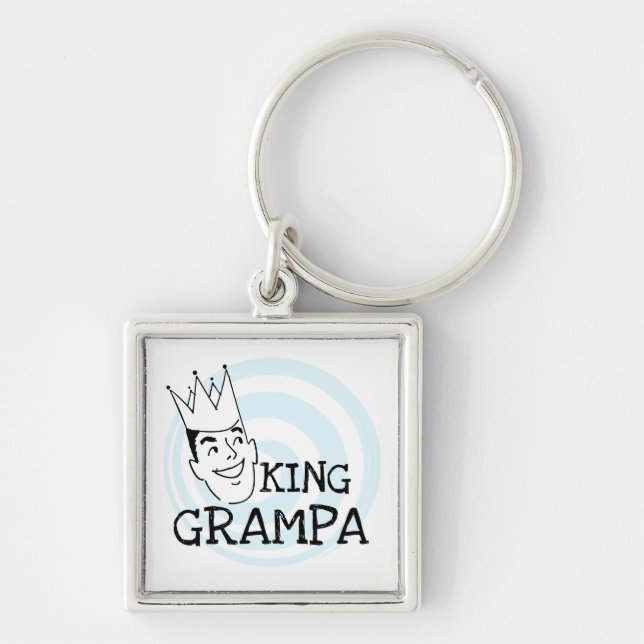 King Grampa T-shirts and Gifts Key Ring (Front)