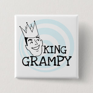 King Grampy Tshirts and Gifts 15 Cm Square Badge