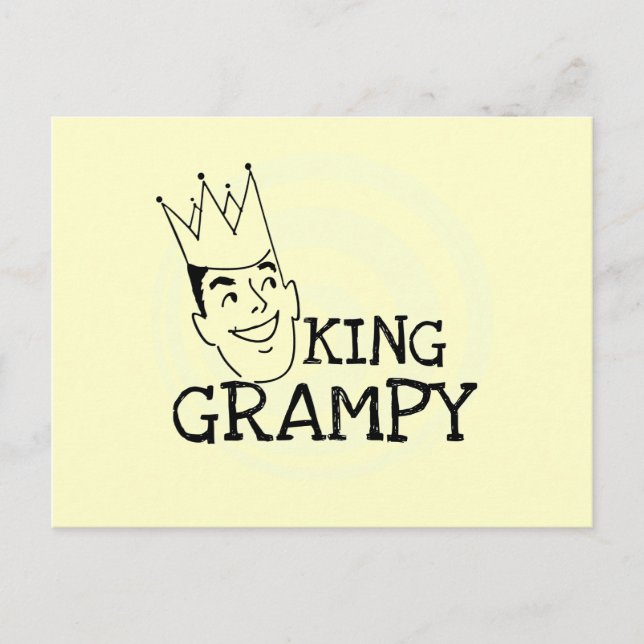 King Grampy Tshirts and Gifts Postcard (Front)