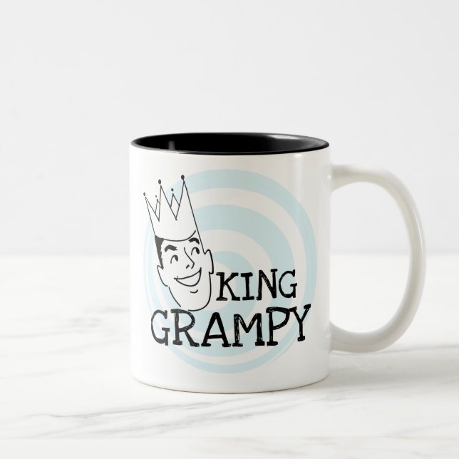 King Grampy Tshirts and Gifts Two-Tone Coffee Mug (Right)