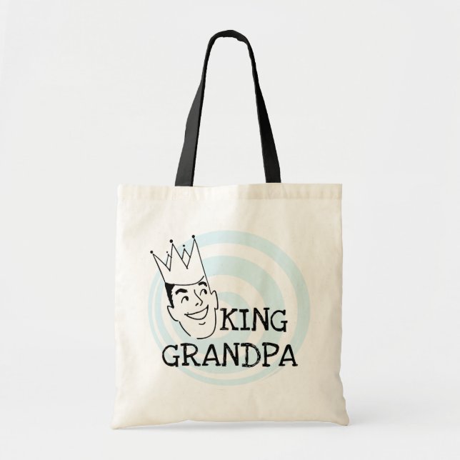 King Grandpa T-shirts and Gifts Tote Bag (Front)
