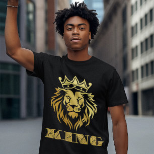 King Graphic w/Crown Golden Lion Coloured Men's T-Shirt