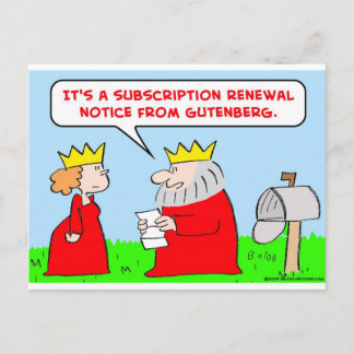king gutenberg bible postcard
