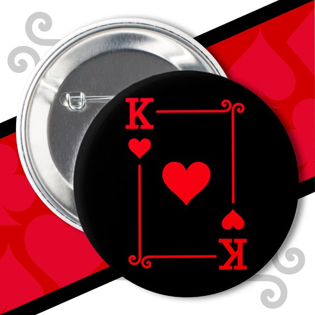 King Hearts Card Costume Playing Cards King Hearts 6 Cm Round Badge (Creator Uploaded)