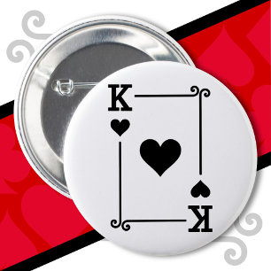 King Hearts Card Costume Playing Cards King Hearts 6 Cm Round Badge