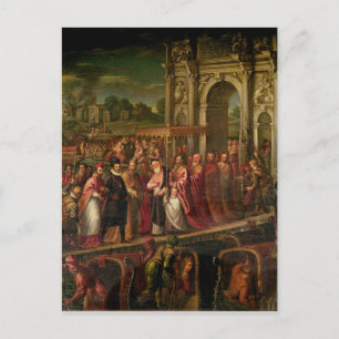 King Henri III  of France visiting Venice Postcard