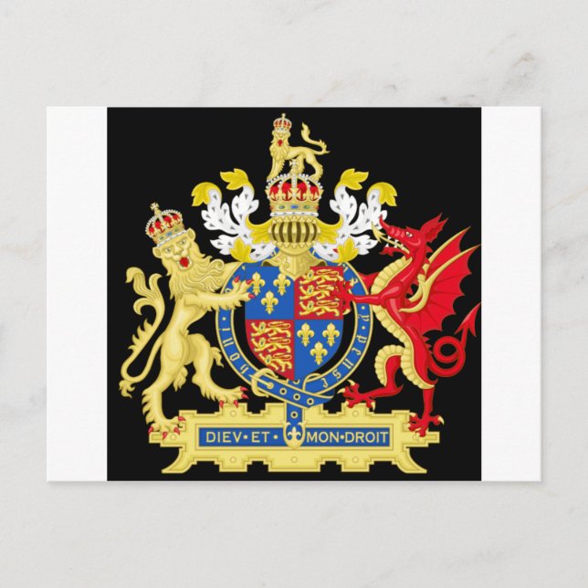 KING HENRY THE EIGHTH COAT OF ARMS POSTCARD (Front)