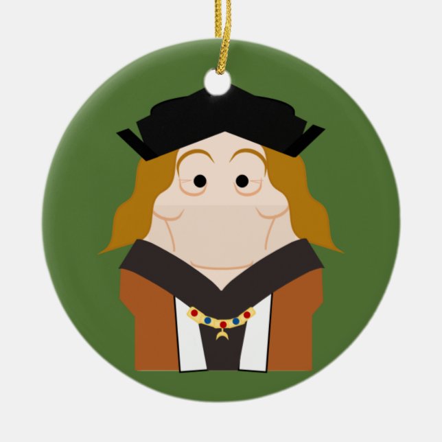King Henry VII Ceramic Tree Decoration (Front)
