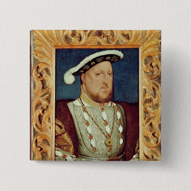 King Henry VIII 15 Cm Square Badge (Front)