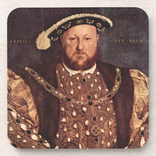 KIng Henry VIII Cork Coaster (Front)