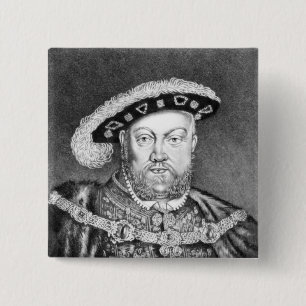 King Henry VIII  illustration 15 Cm Square Badge