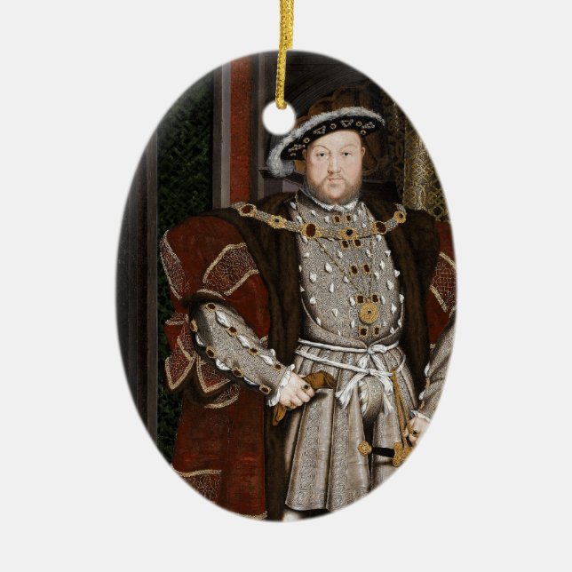 King Henry VIII of England Ceramic Tree Decoration (Front)
