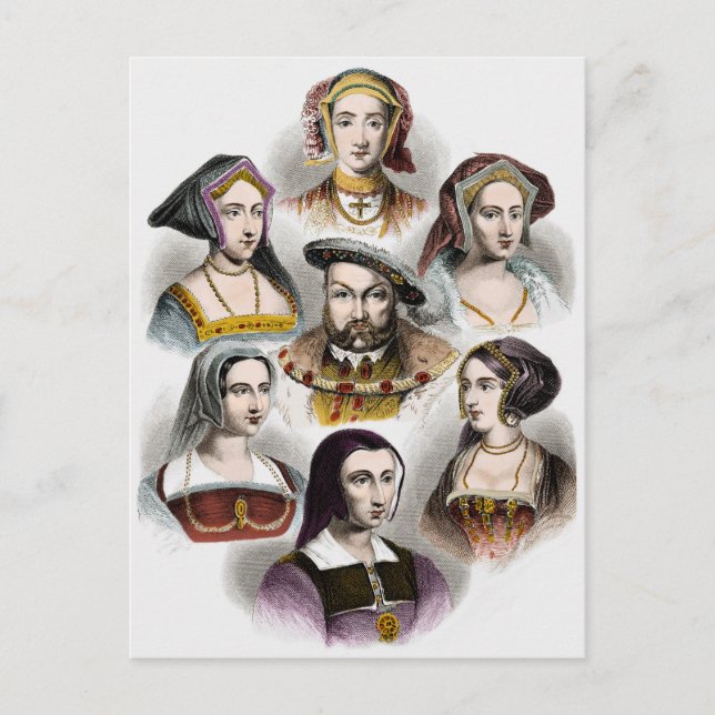 King Henry VIII of England | His Six Wives Postcard (Front)
