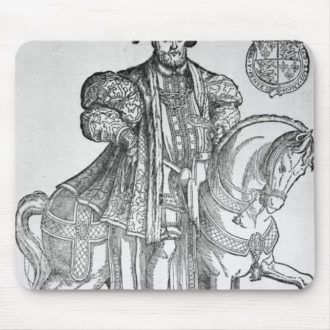 King Henry VIII on horseback Mouse Mat (Front)