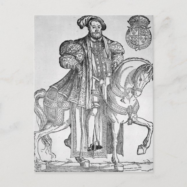 King Henry VIII on horseback Postcard (Front)