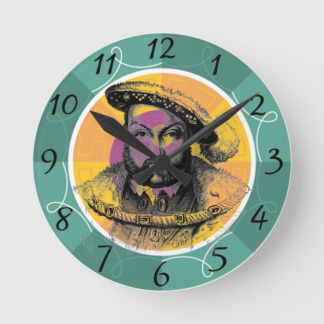 King Henry VIII Wall Clock (Front)