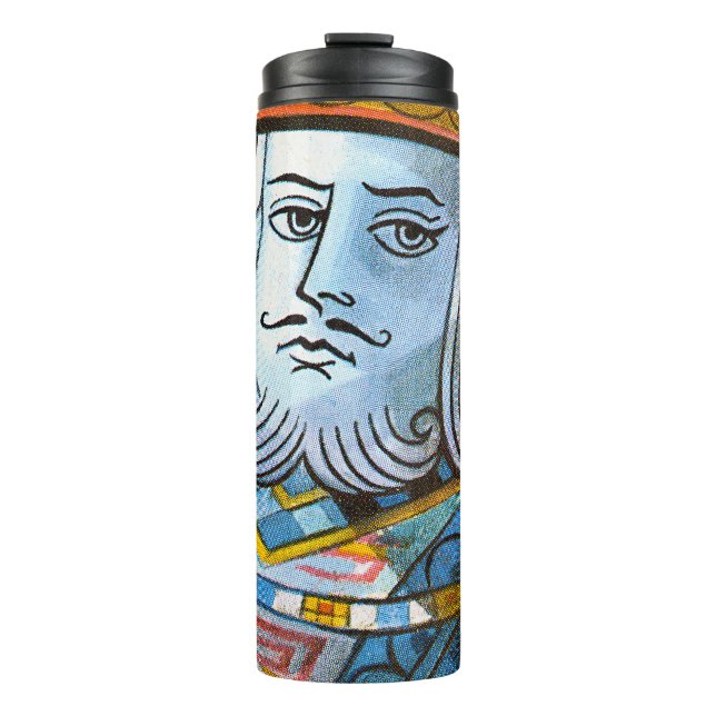King Holding Sword stock illustration Thermal Tumbler (Front)
