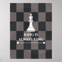 "King Is Always King" Chess Poster Design