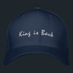 King is back Basic Flexfit Wool Navy Colour Embroidered Hat<br><div class="desc">King is back Basic Flexfit Wool Navy Colour Embroidered Baseball Cap Size of the Flexfit Wool Cap is S/M, 6 3/4" - 7 1/4" and You can able to edit the Text. The Basic Flexfit Wool Cap is a popular type of baseball cap known for its comfortable fit and classic...</div>