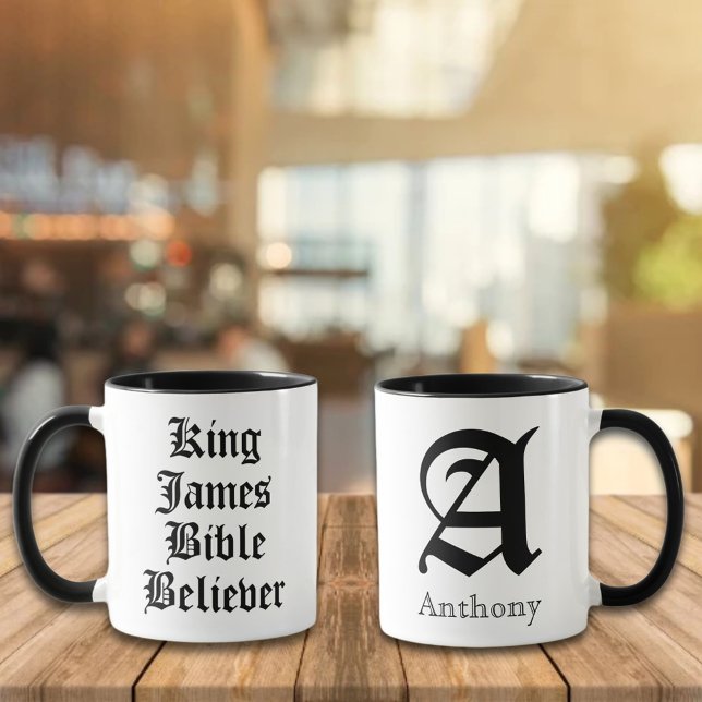 King James Bible Believer Christian Custom Name  Mug (Creator Uploaded)