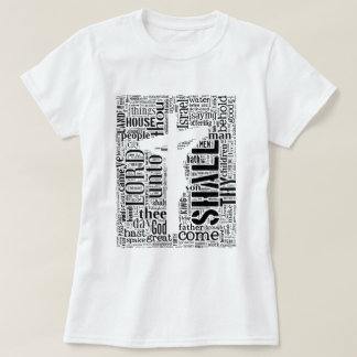 King James Bible in Tagxedo (White, Portrait) T-Shirt
