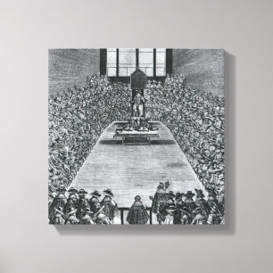 King James I  in the Houses of Parliament, 1624 Canvas Print