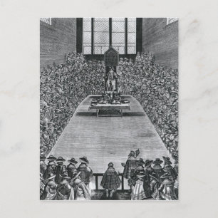 King James I  in the Houses of Parliament, 1624 Postcard