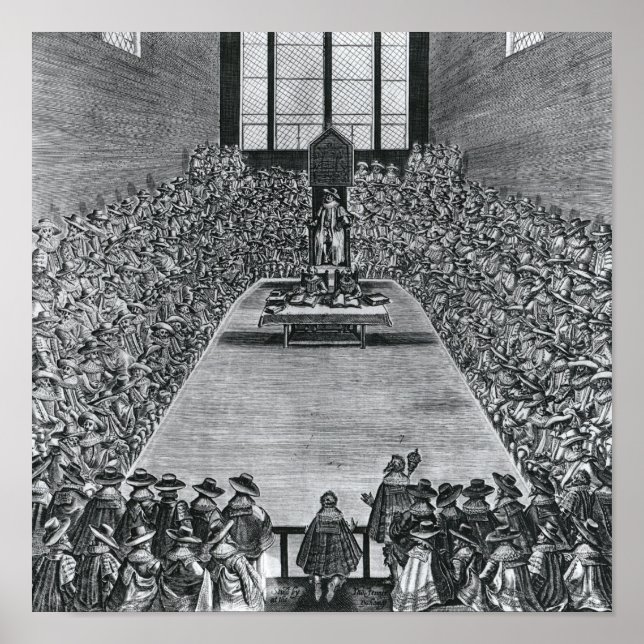 King James I  in the Houses of Parliament, 1624 Poster (Front)