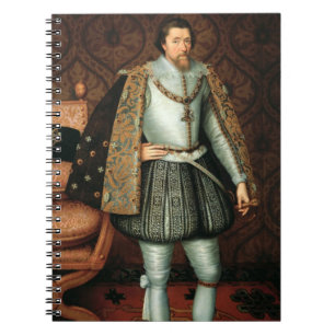 King James I of England (1566-1625) (oil on canvas Notebook
